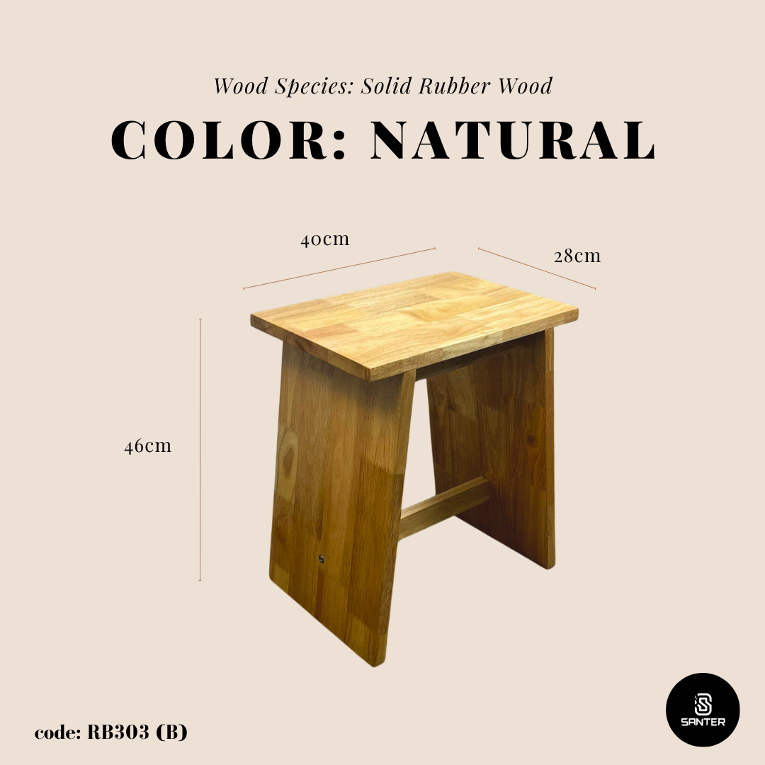 RB303. Solid Rubber Wood Chair/ Wooden Chair/ Side Table/ Wooden Stool