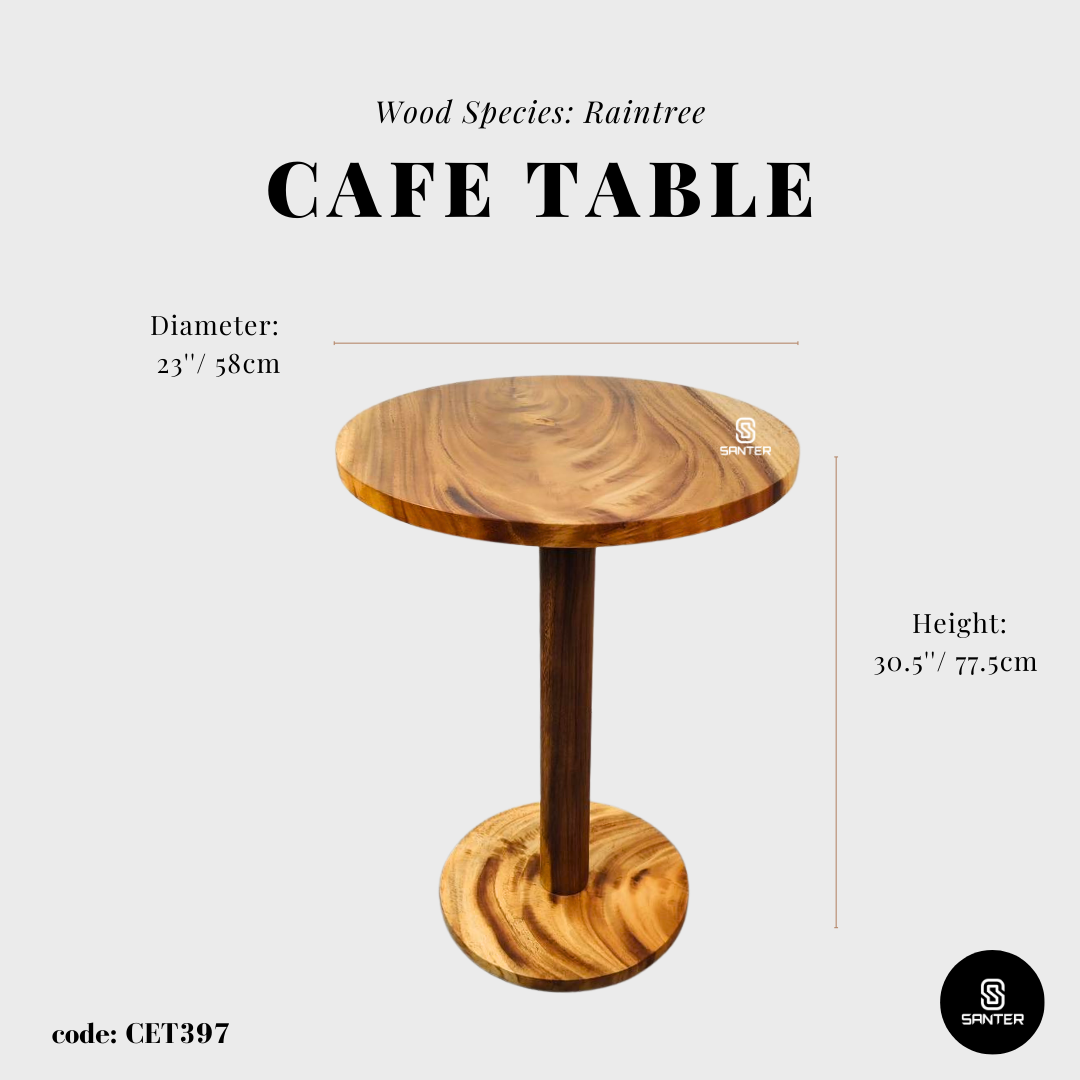 CET397. Raintree Solid Wood Tea Table / Coffee Table / Cafe Table