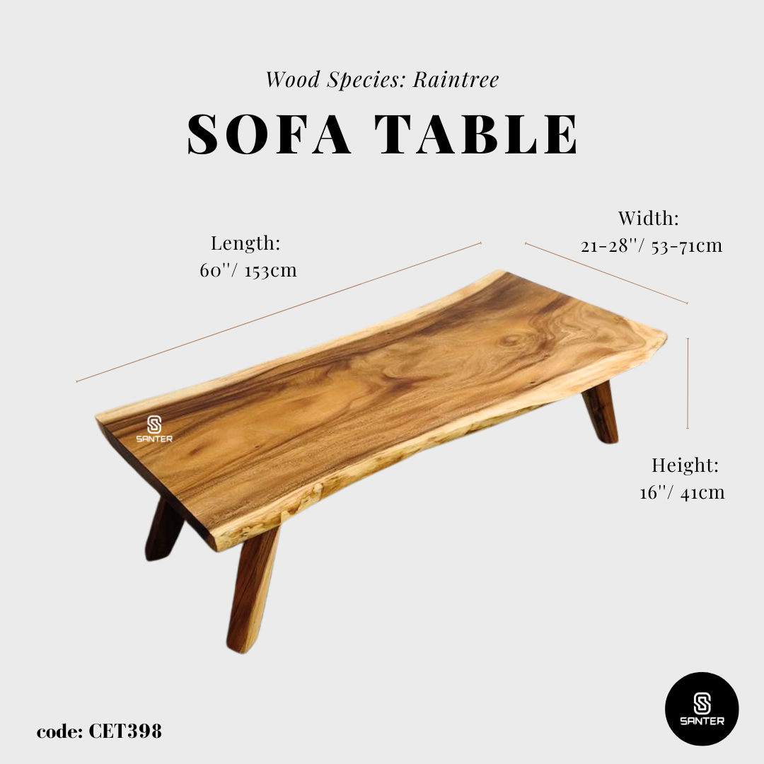 CET398. Raintree Solid Wood Coffee Table/ Sofa Table/ Tatami Table/ Tea Table/ Wooden Table