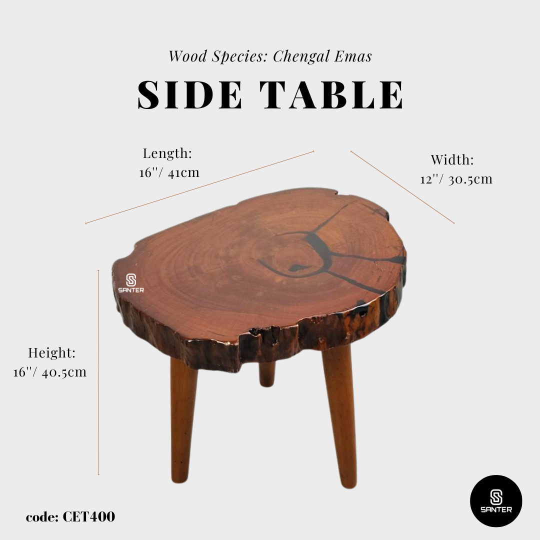 CET400. Chengal Emas Solid Wood Coffee Table / Sofa Table / Side Table / Bedside Table