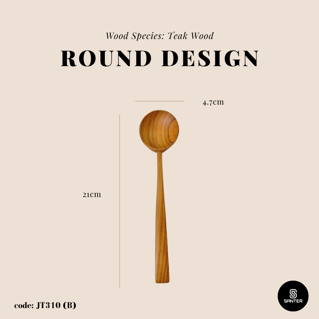 JT310. Teak Wood Serving Spoon/ Scoop Spoon/ Wooden Spoon/ Coffee Scoop