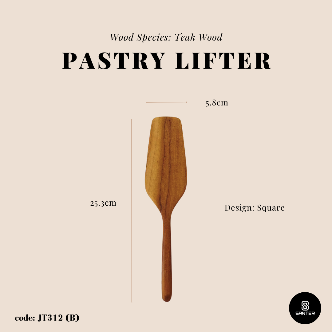 JT312. Teak Wood Wooden Cake Shovel / Cake Lifter / Cake Server / Pie Lifter / Pastry Server / Pastry Spatula
