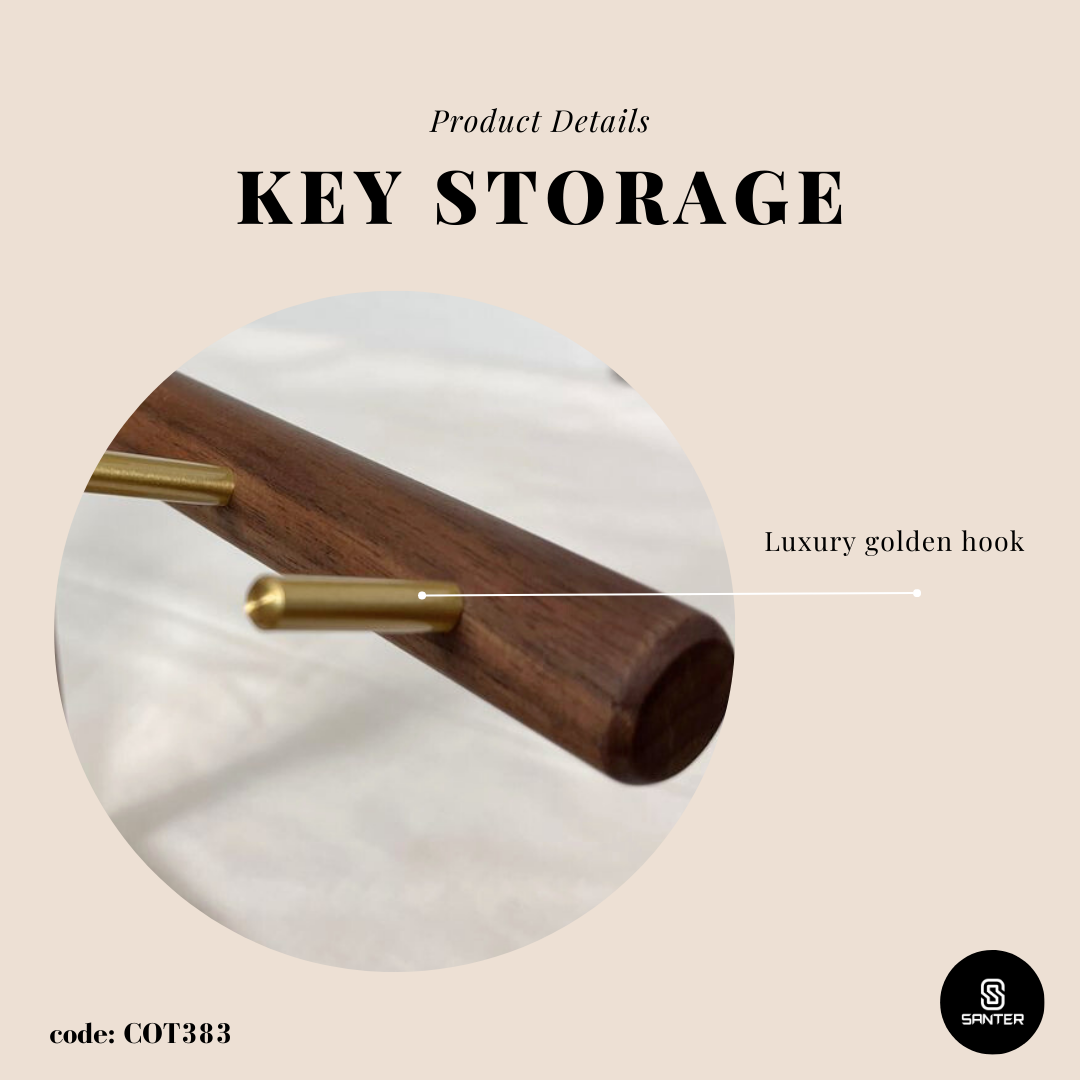 COT383. Black Walnut Solid Wood Key Holder/ Decoration Storage Tray