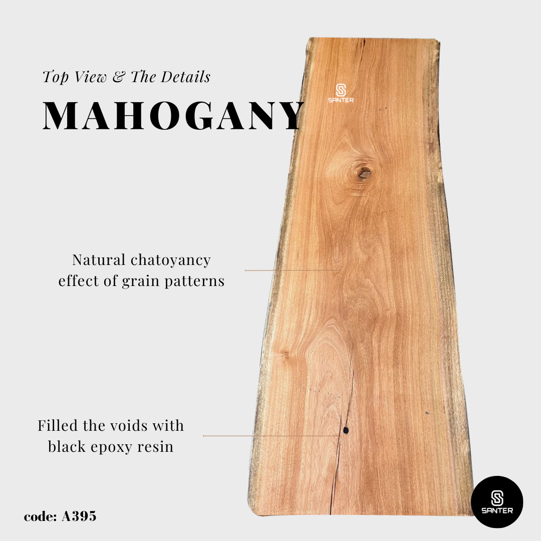 A395. Mahogany (Khaya) Solid Wood Wooden Bench