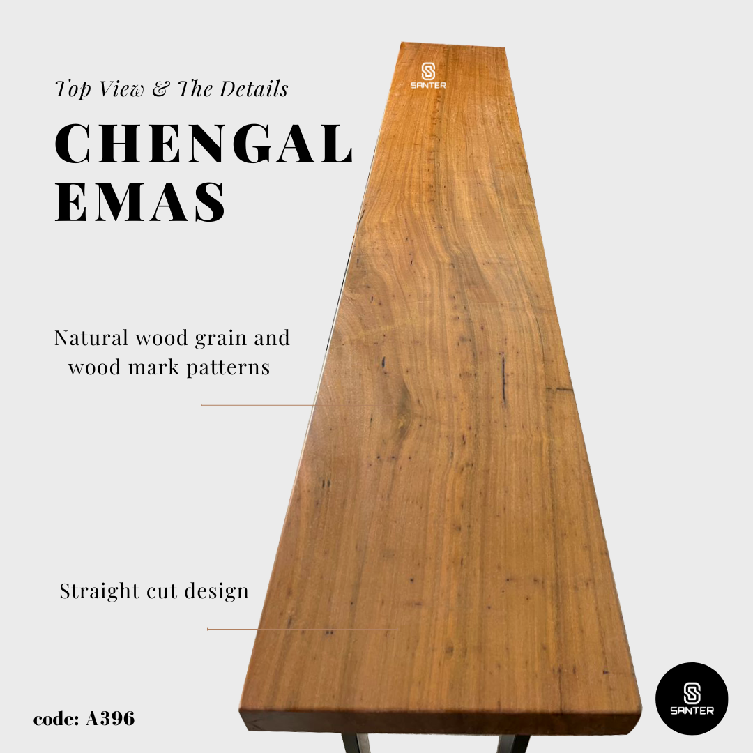 A396. Chengal Emas Solid Wood Bar Table / Console Table