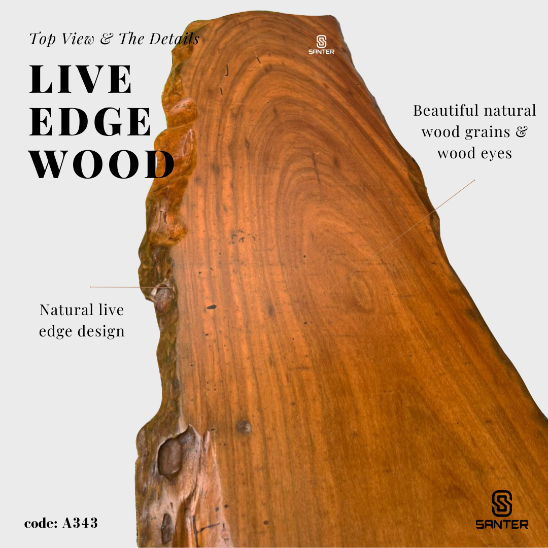 A343. Chengal Emas Solid Wood Study Table / Bar Table / Console Table