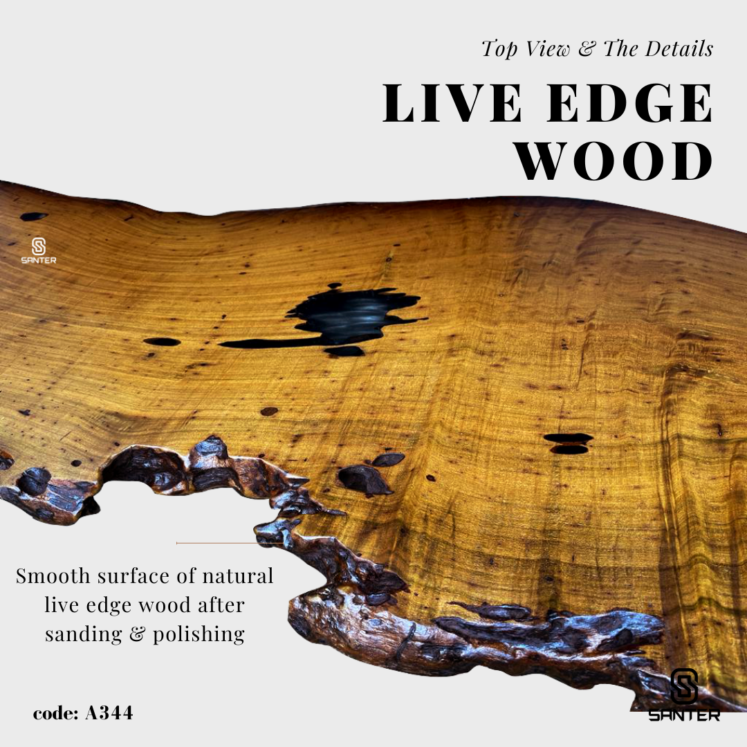 A344. Chengal Emas Solid Wood Study Table / Bar Table / Console Table