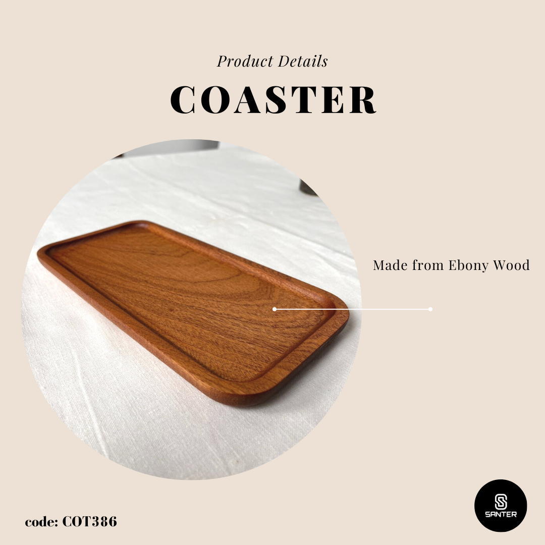 COT386. Rectangular Wooden Coaster/ Wooden Tray/ Wooden Platter