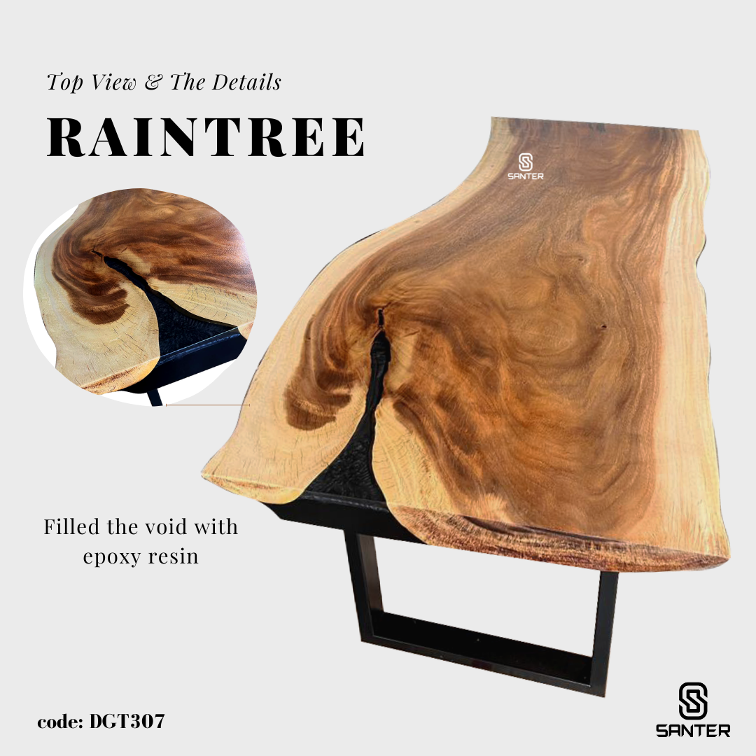 DGT307. Raintree Solid Wood Dining Table/ Meeting Table (6 to 8 seater)