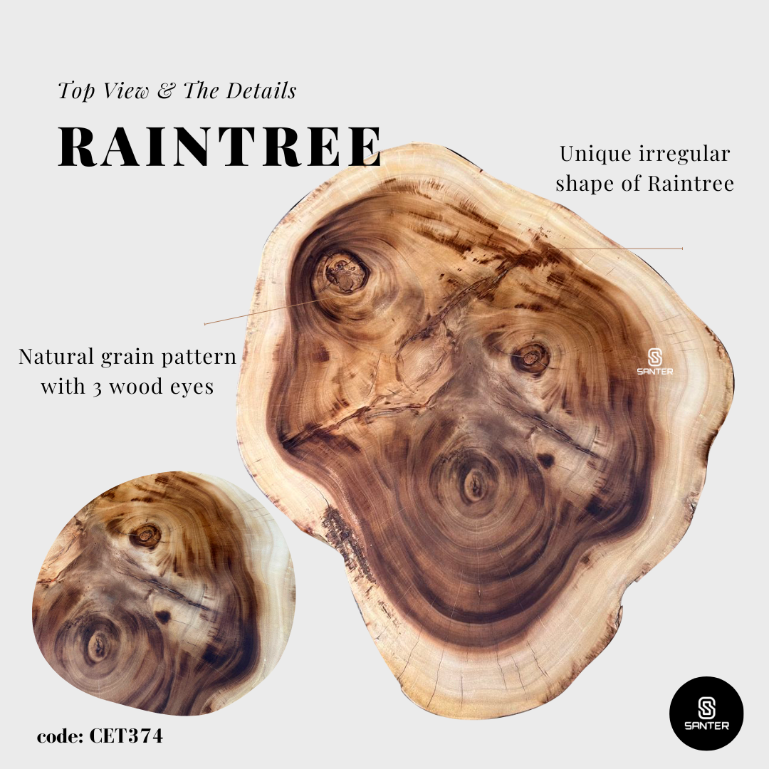 CET374. Raintree Solid Wood Coffee Table / Sofa Table