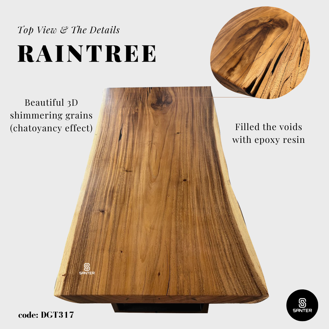 DGT317. Raintree Solid Wood Dining Table/ Meeting Table (6 seater)