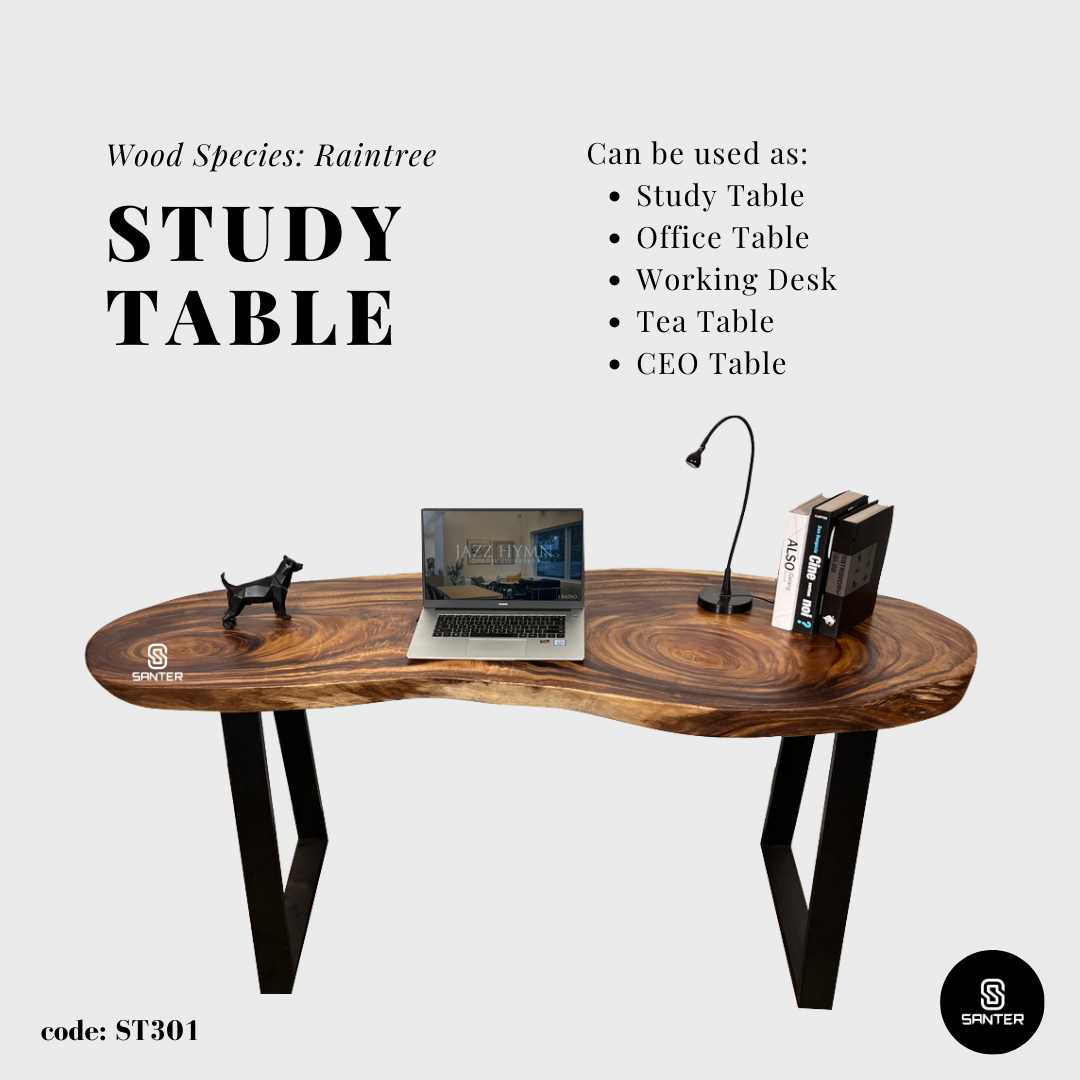 ST301. Raintree Solid Wood Office Table / Study Table