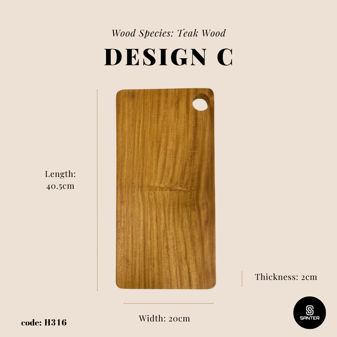 H316. Teak Wood Cutting Board/ Serving Platter/ Cheese Board/ Sushi Platter