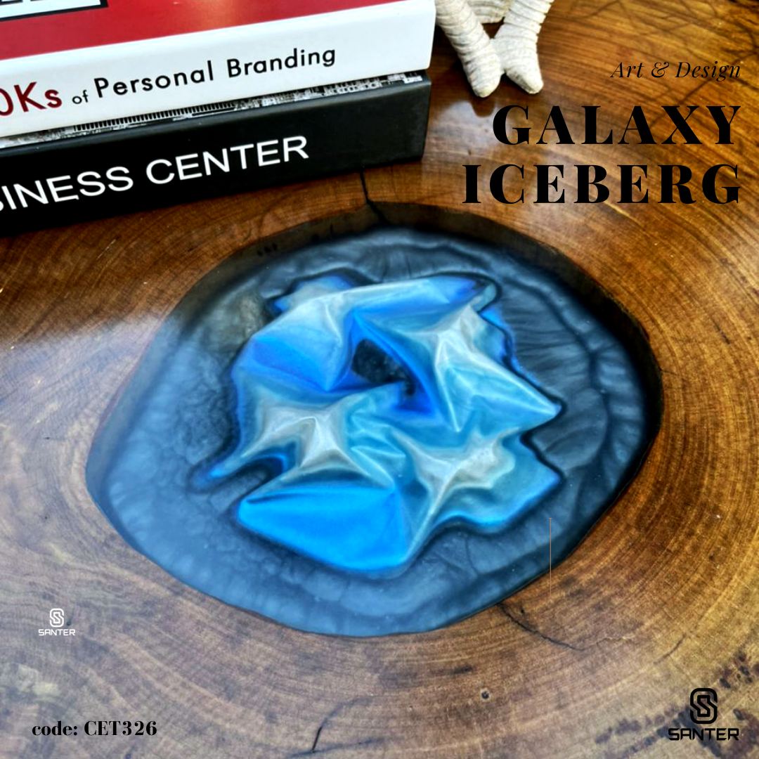 CET326. Chengal Emas Solid Wood Coffee Table / Sofa Table (Galaxy Iceberg)