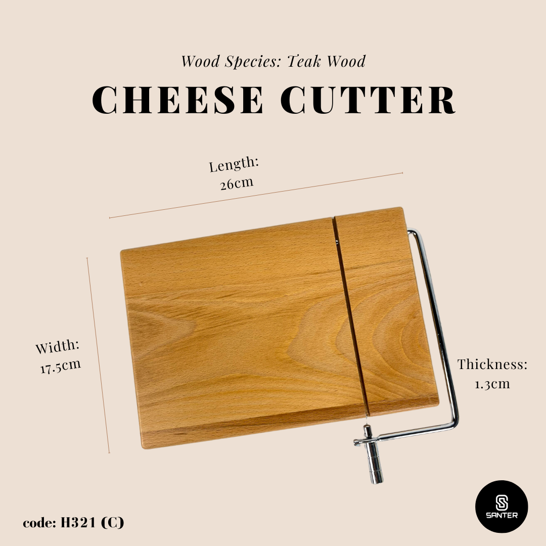 H321. Wooden Cheese Slicer Board / Cheese Cutter