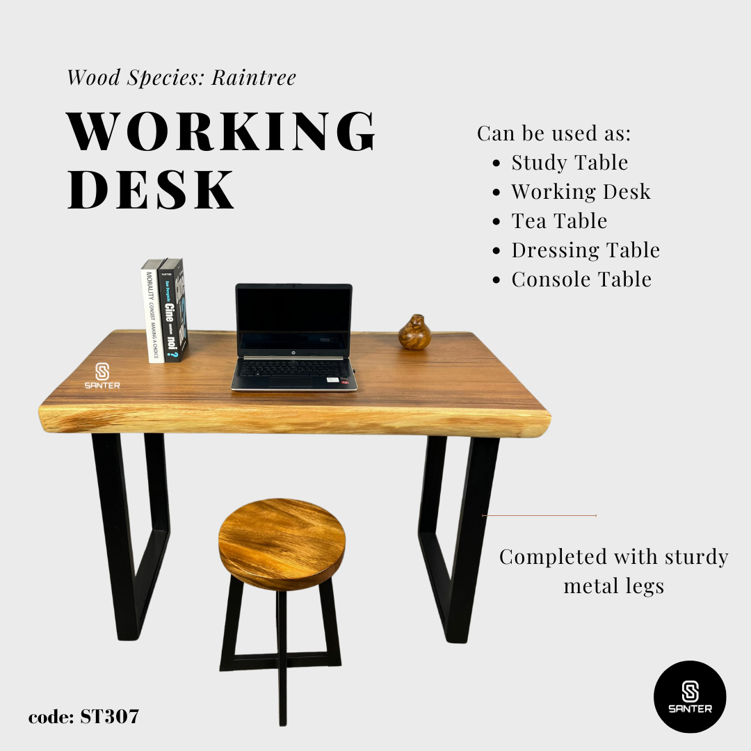 ST307. Raintree Solid Wood Office Study Table / Office Table/ Tea Table/ Mini Dining Table/ Dressing Table