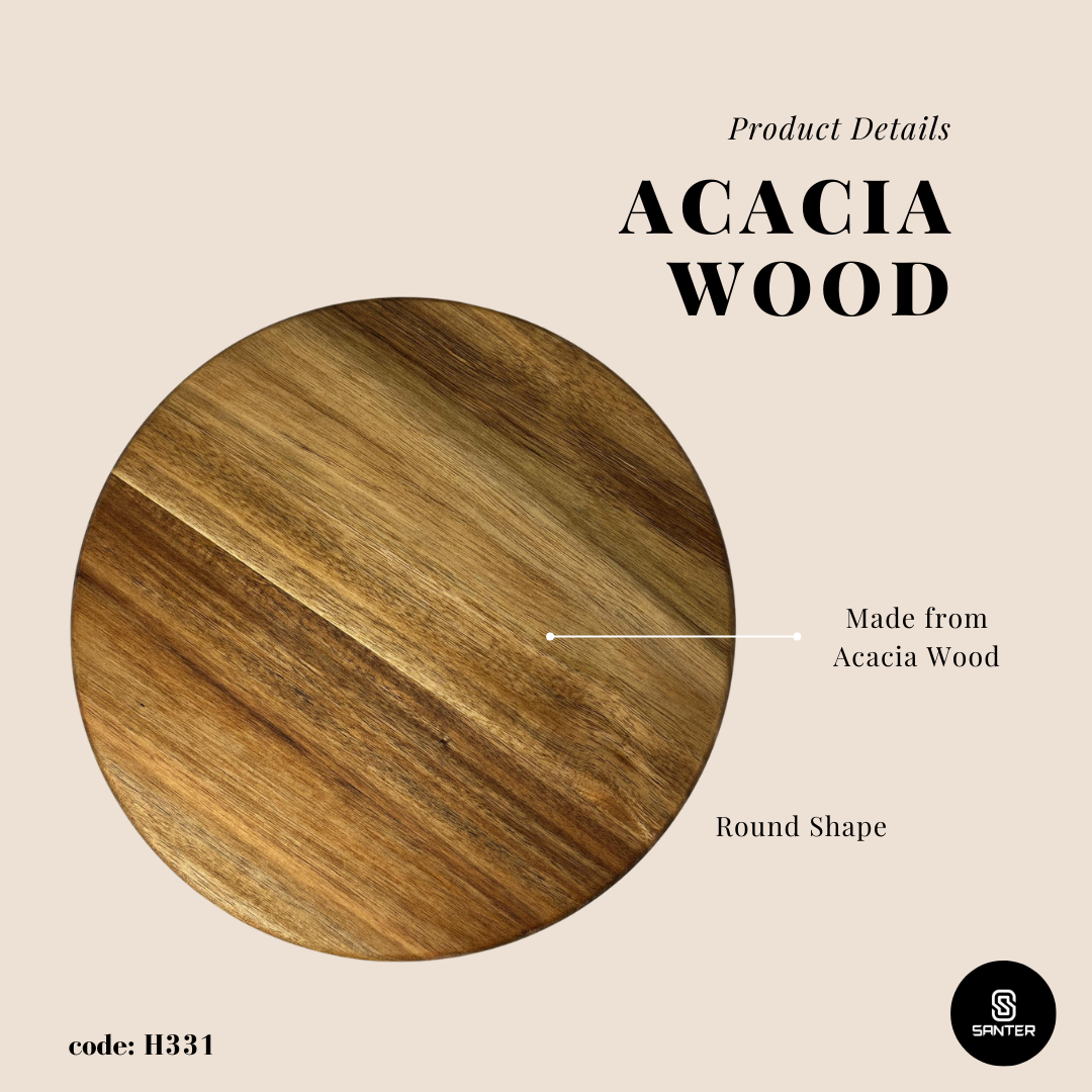 H331. Acacia Wood Cake Stand / Pastry Tray / Serving Tray / Dessert Stand