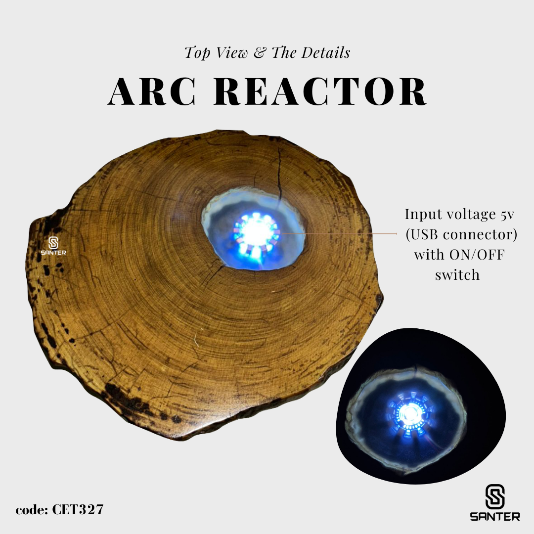 CET327. Chengal Emas Solid Wood Coffee Table / Sofa Table (Iron Man's Heart, Arc Reactor)