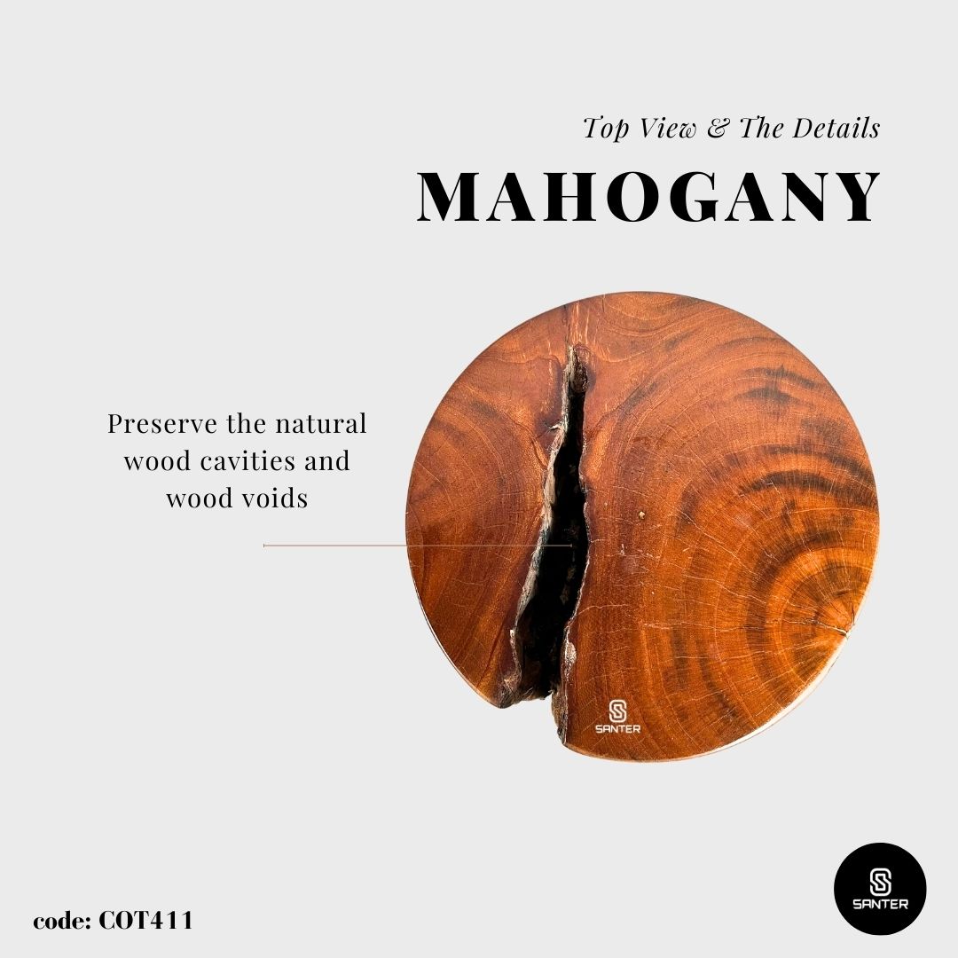 COT411. Mahogany Solid Wood Artistic Stump / Wooden Pedestal / Wooden Stump