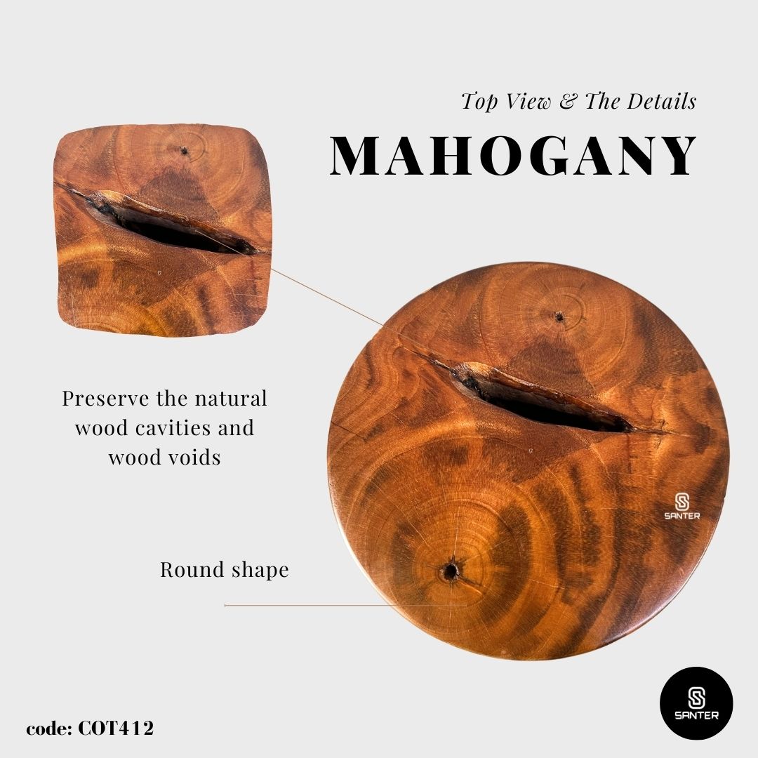 COT412. Mahogany Solid Wood Artistic Base / Wooden Tray / Wooden Base / Plant Tray