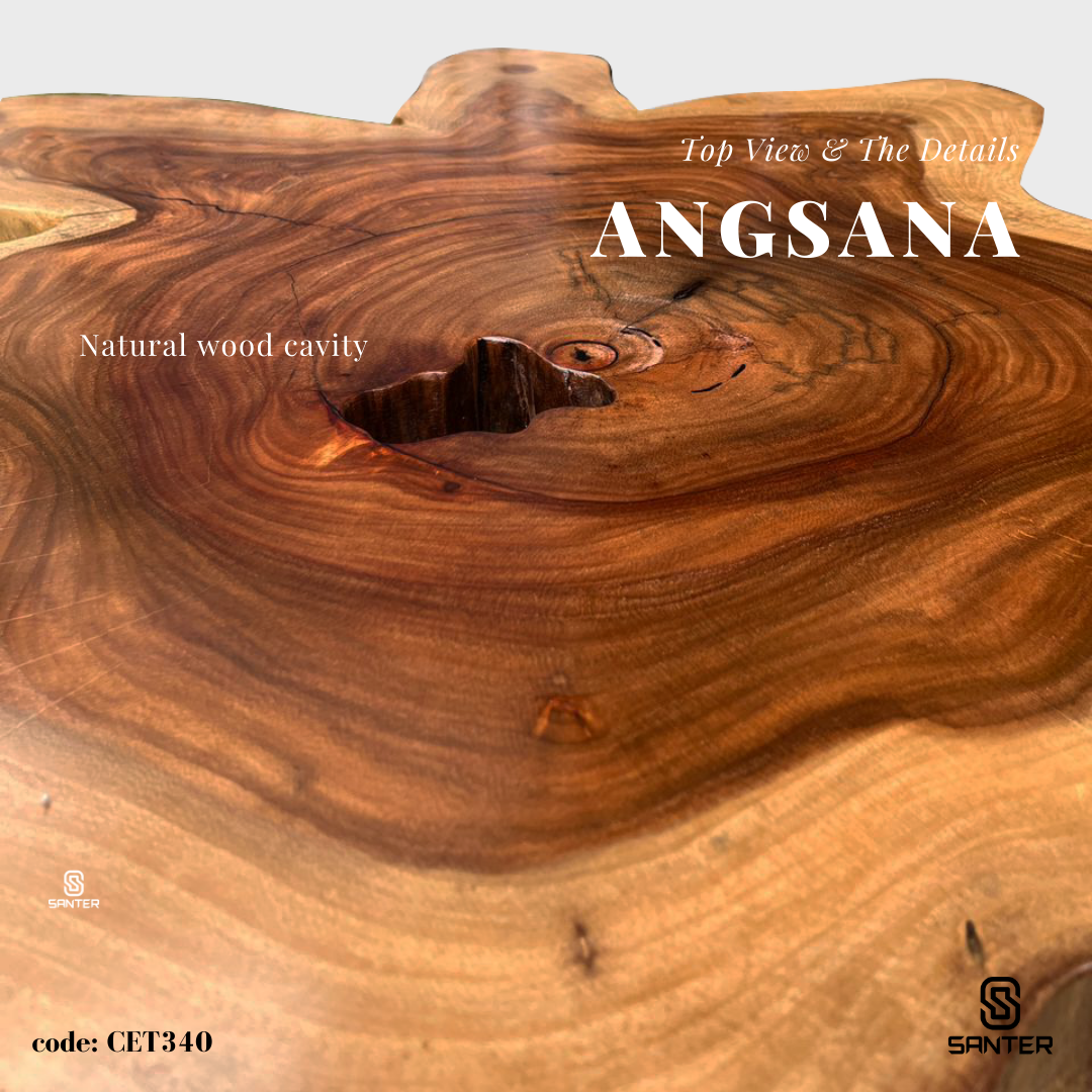 CET340. Angsana Solid Wood Coffee Table
