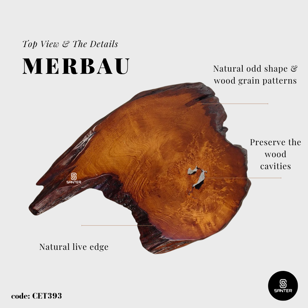 CET393. Merbau Solid Wood Coffee Table / Sofa Table / Side Table