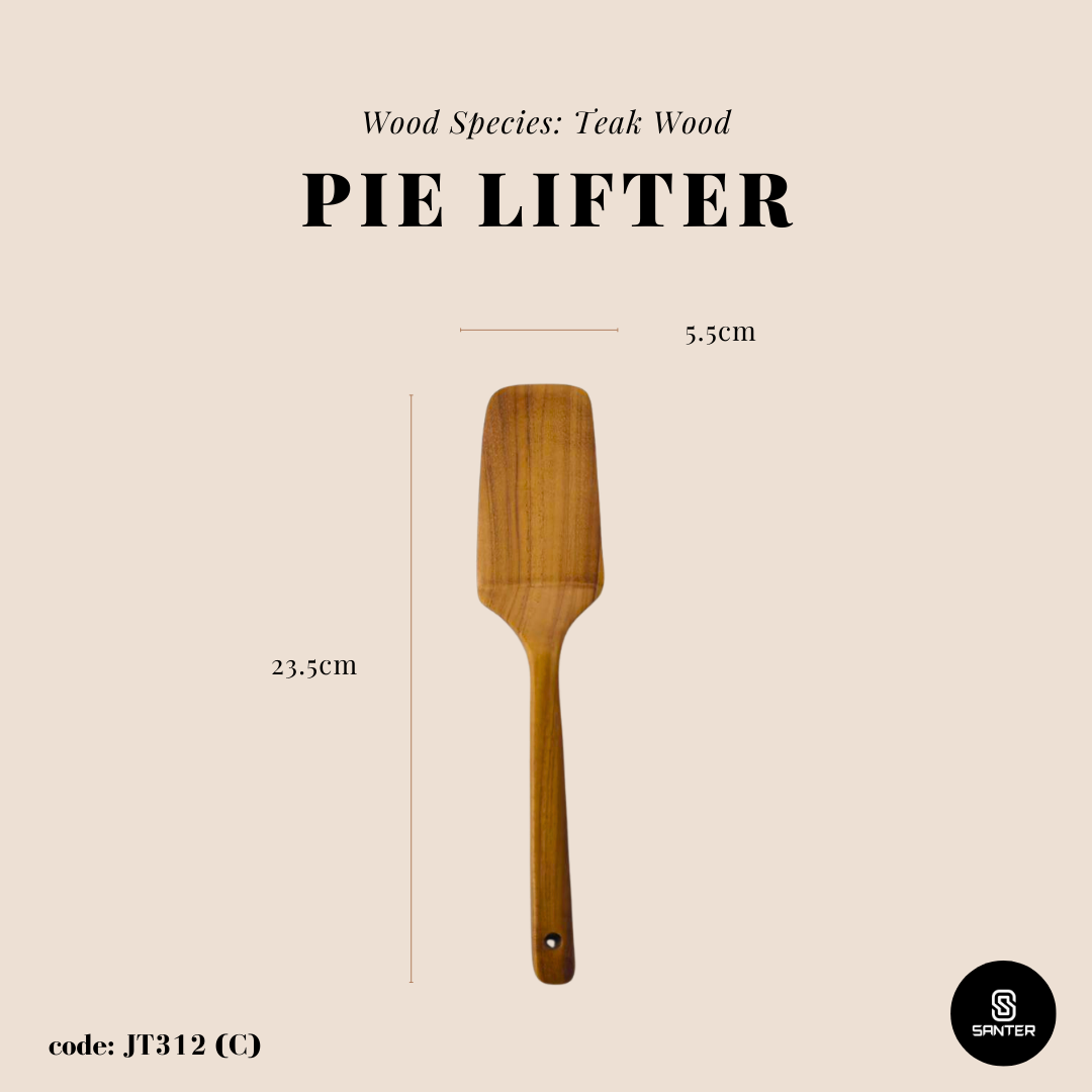 JT312. Teak Wood Wooden Cake Shovel / Cake Lifter / Cake Server / Pie Lifter / Pastry Server / Pastry Spatula