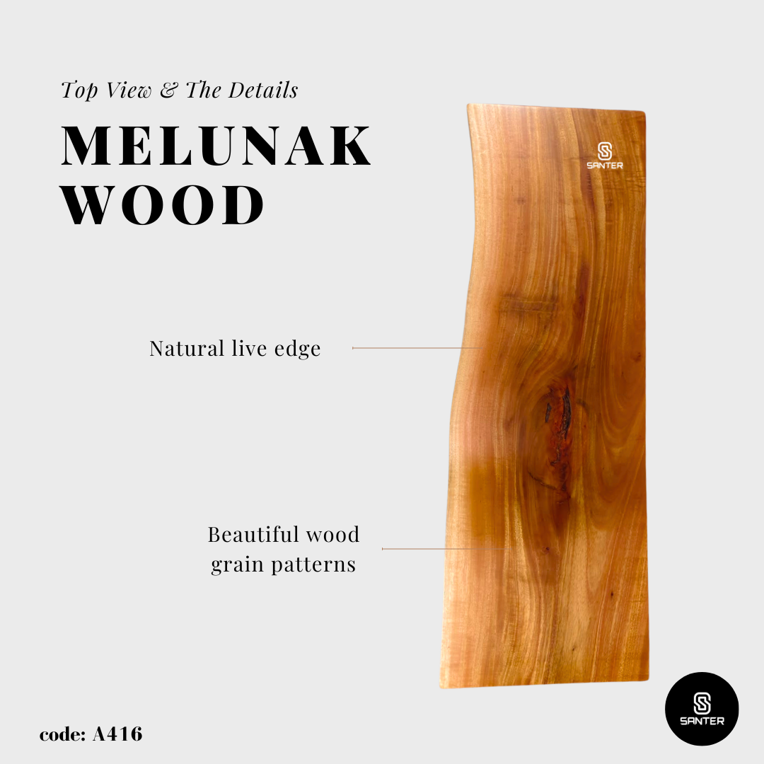 A416. Melunak Solid Wood Rustic Bench / Sitting Bench / Wooden Bench / Shoe Bench
