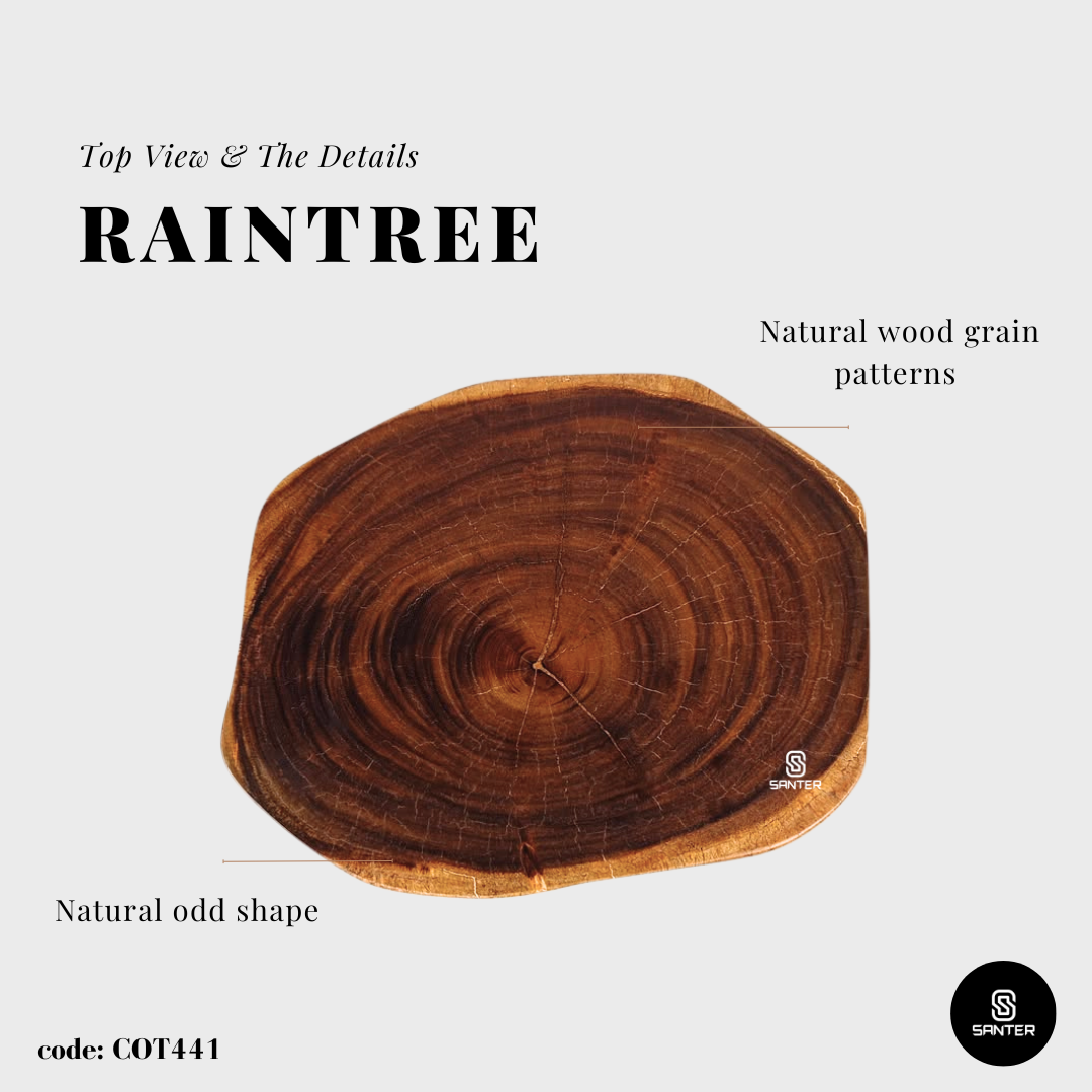 COT441. Raintree Wood Artistic Wood Pedestal/ Stump/ Side Table/ Stool