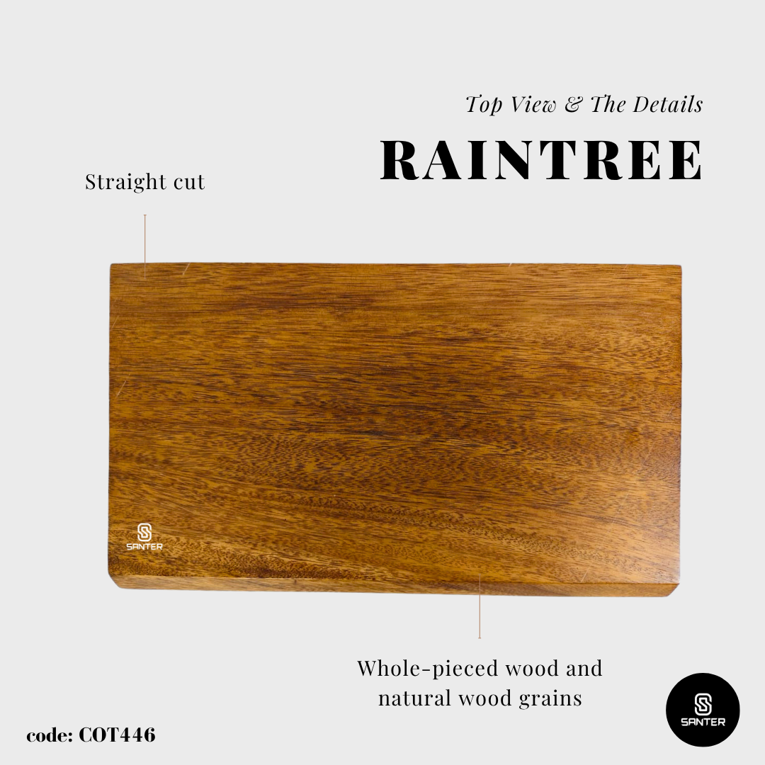 COT446. Raintree Solid Wood Monitor Rack/ Plant Tray/ Wooden Tray/ Dessert Tray/ Monitor Stand Riser