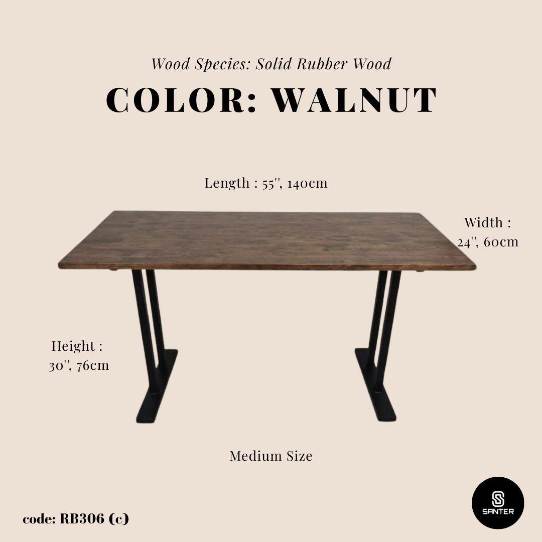 RB306. Solid Rubber Wood Office Table/ Study Table/ Working Desk/ Writing Table/ Computer Desk