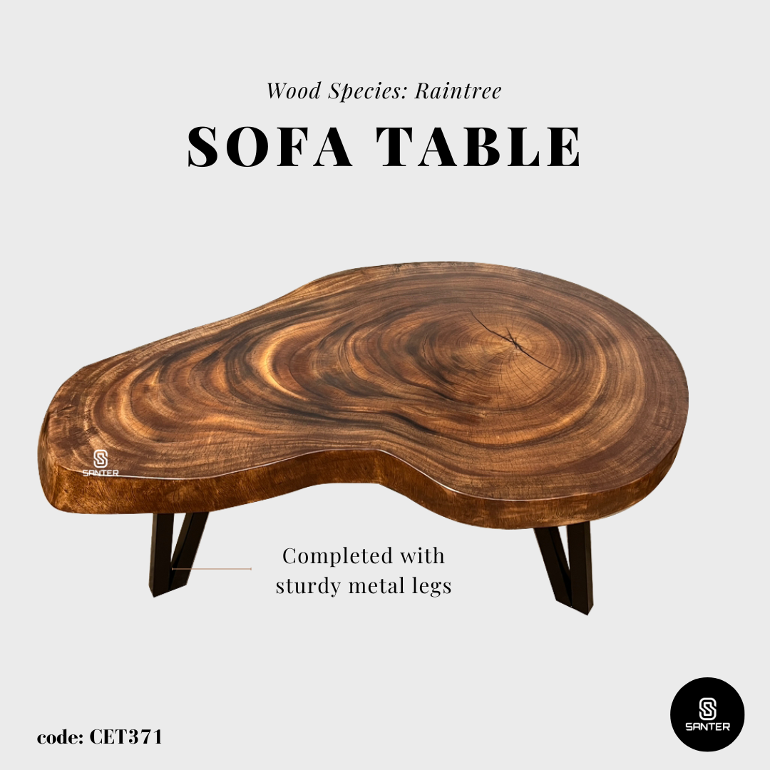 CET371. Raintree Solid Wood Coffee Table/ Sofa Table
