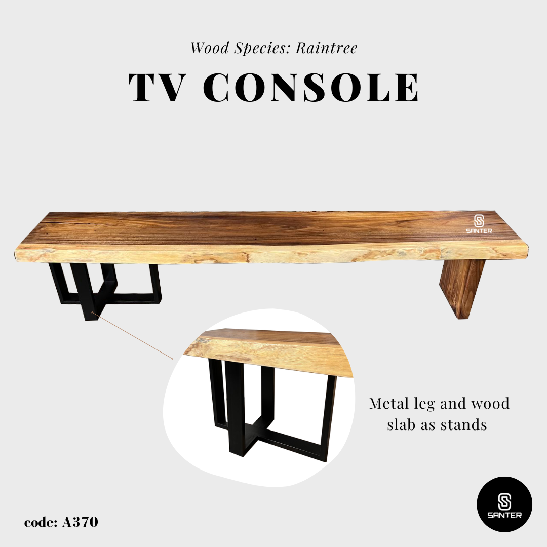 A370. Raintree Solid Wood TV Console