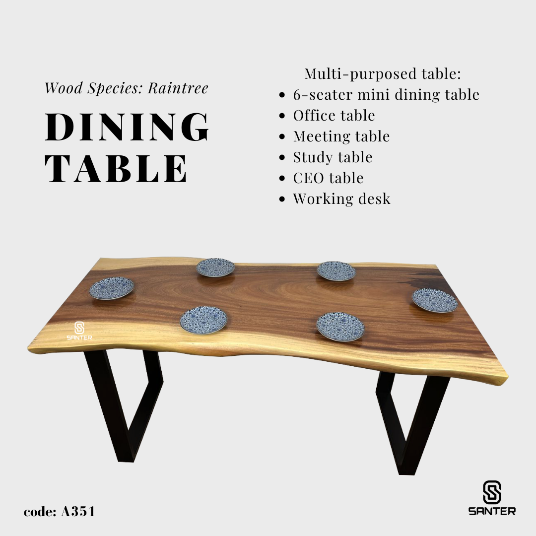 A351. Raintree Solid Wood Office Table / Mini Dining Table