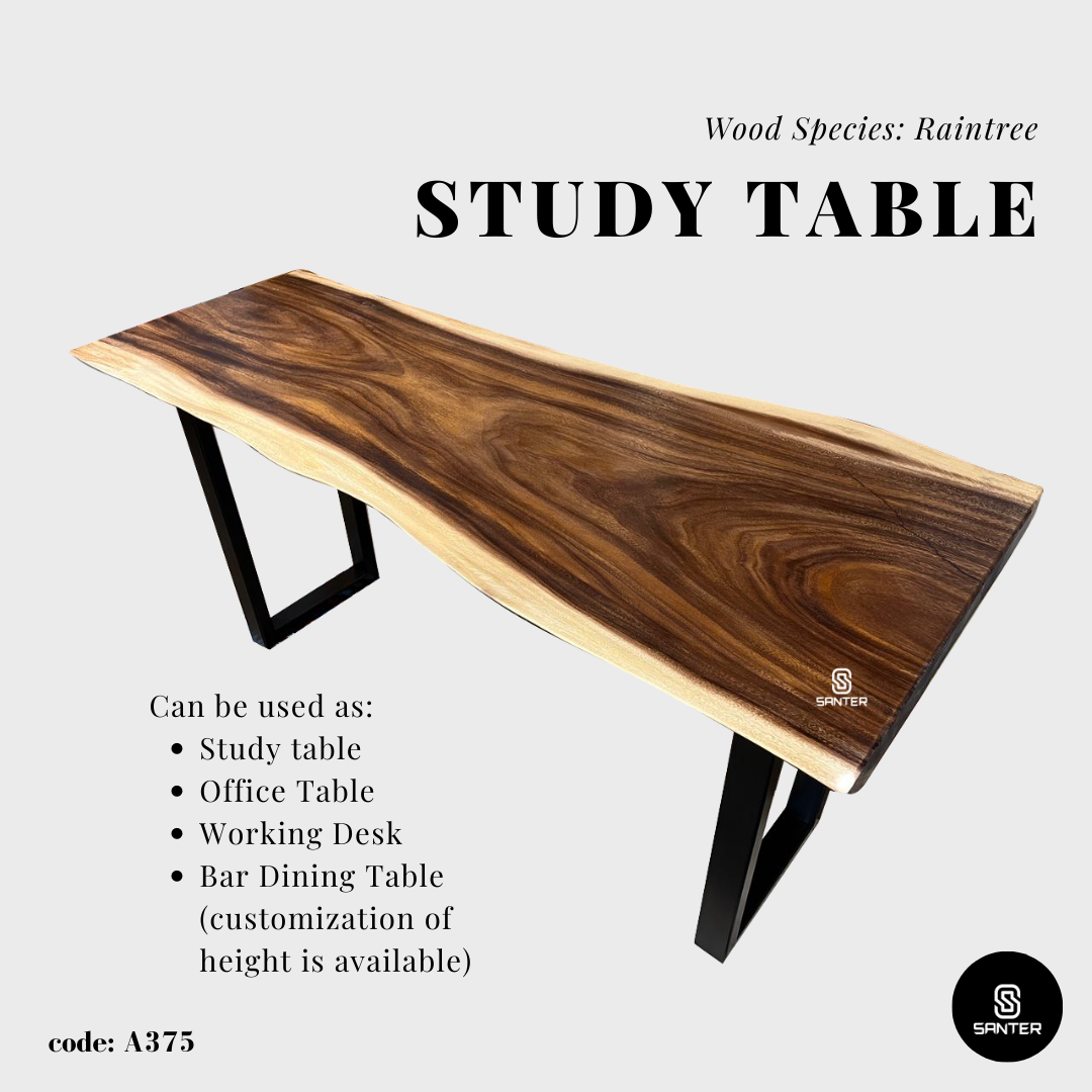 A375. Raintree Solid Wood Office Table / Study Table / Working Desk