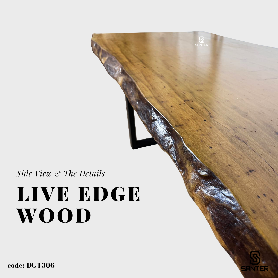 DGT306. Chengal Emas Solid Wood Dining Table / Office Table (6 to 8 seater)