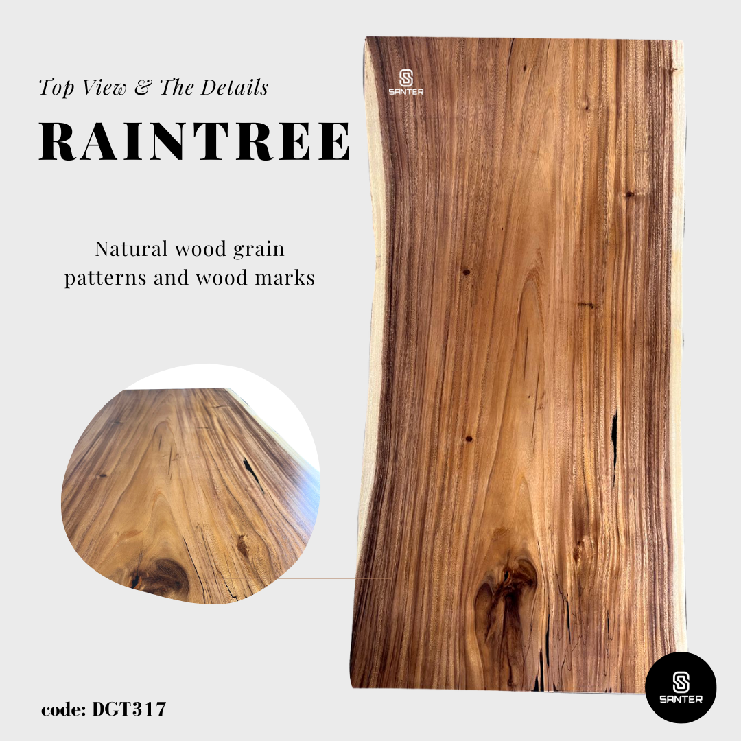 DGT317. Raintree Solid Wood Dining Table/ Meeting Table (6 seater)