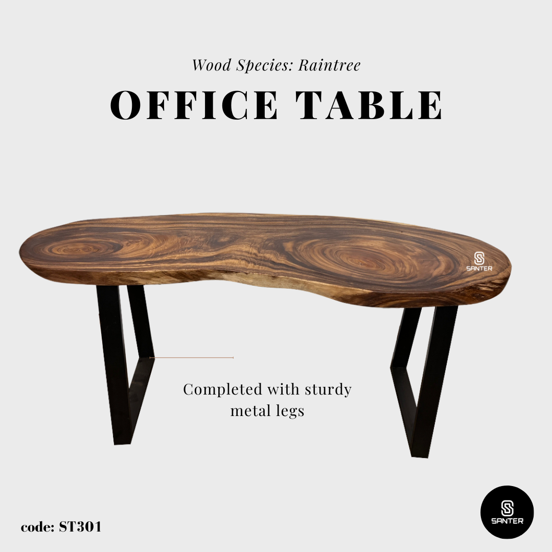 ST301. Raintree Solid Wood Office Table / Study Table