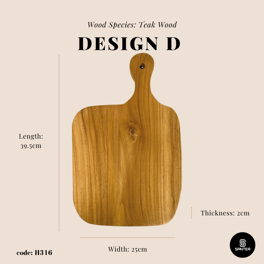H316. Teak Wood Cutting Board/ Serving Platter/ Cheese Board/ Sushi Platter