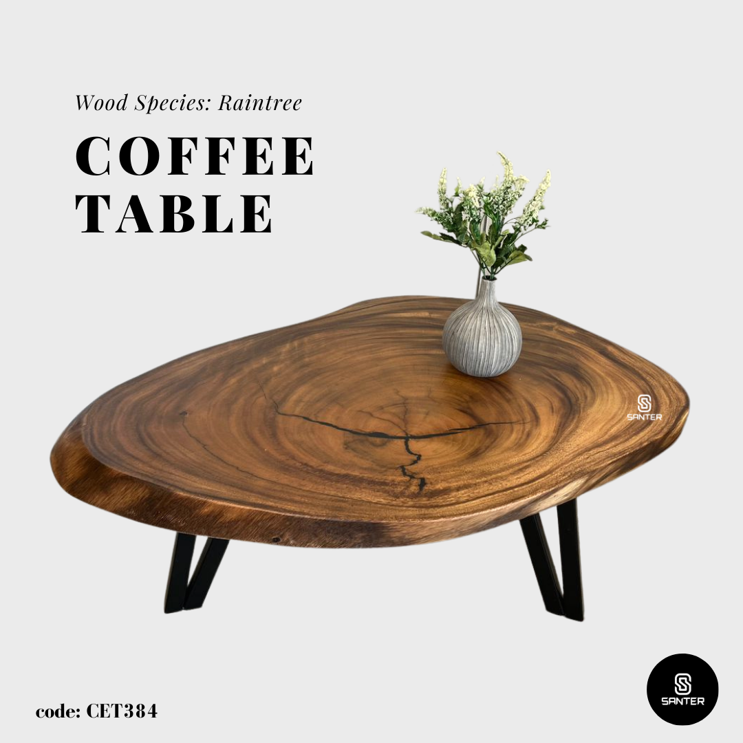 CET384. Raintree Solid Wood Coffee Table / Sofa Table