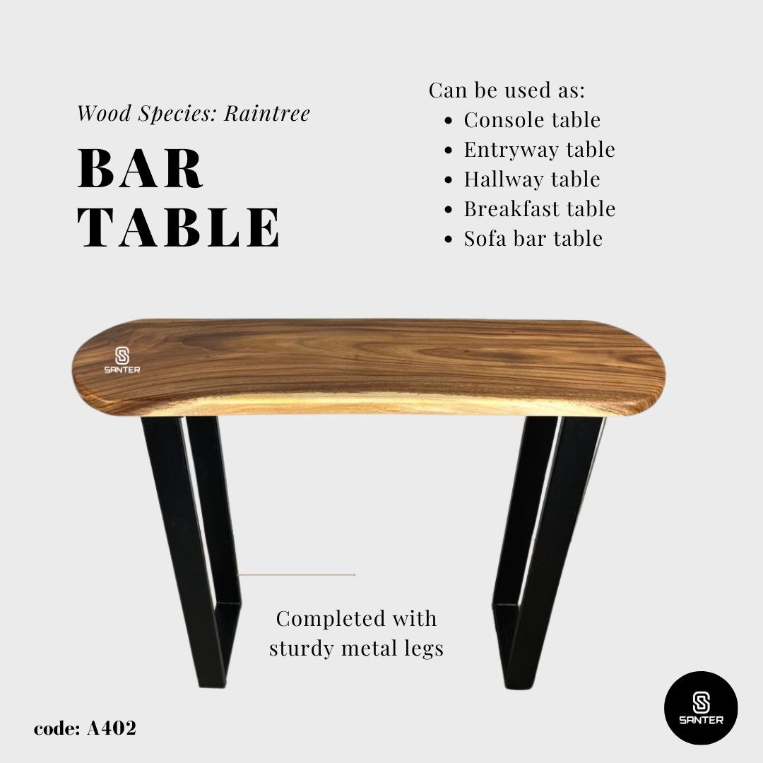 A402. Raintree Solid Wood Console Table