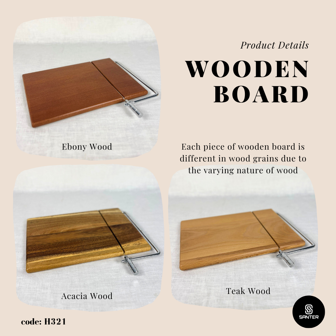 H321. Wooden Cheese Slicer Board / Cheese Cutter