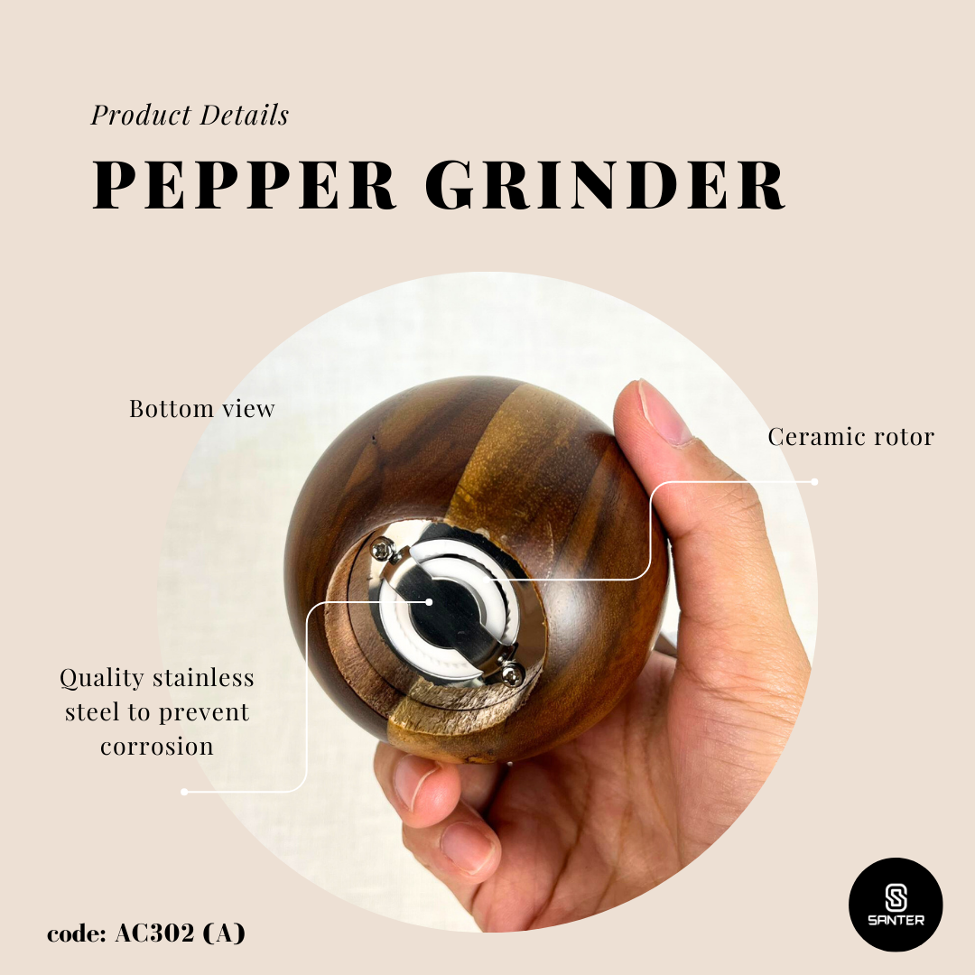 AC302. Acacia Wood Cooking Salt & Pepper Grinder / Salt & Pepper Mills Shaker