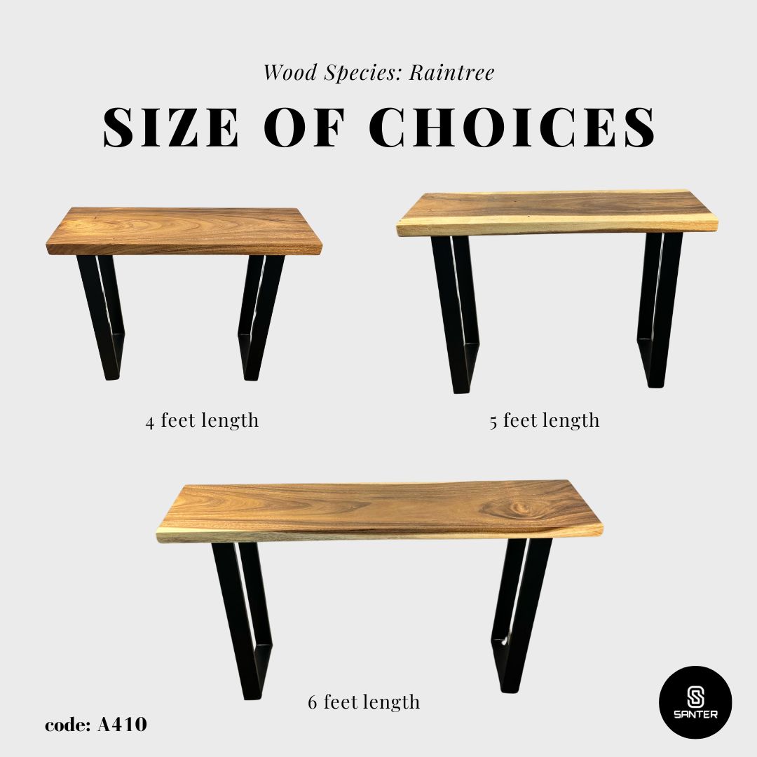 A410. Raintree Solid Wood Console Table / Counter Table / Entryway Table / Kitchen Island - 4ft/ 5ft/ 6ft length