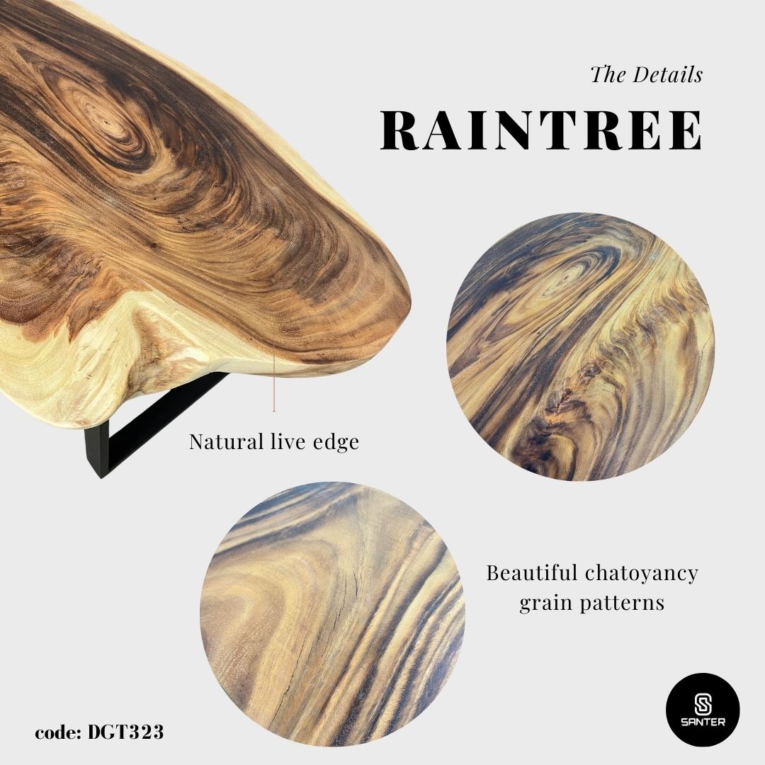 DGT323. Raintree Solid Wood Dining Table / Meeting Table / Office Table / Tea Table (6 seater)