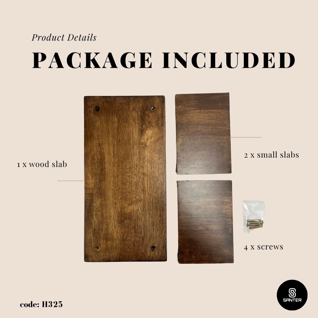 H325. Solid Rubber Wood Stool / Flower Pot Stool / Plant Stool / Small Bench