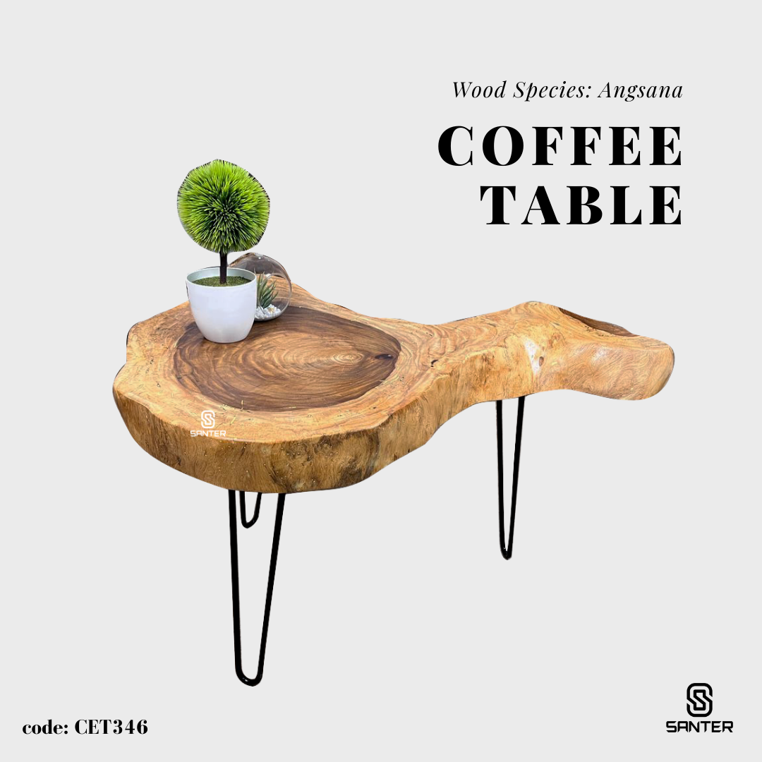 CET346. Angsana Solid Wood Coffee Table