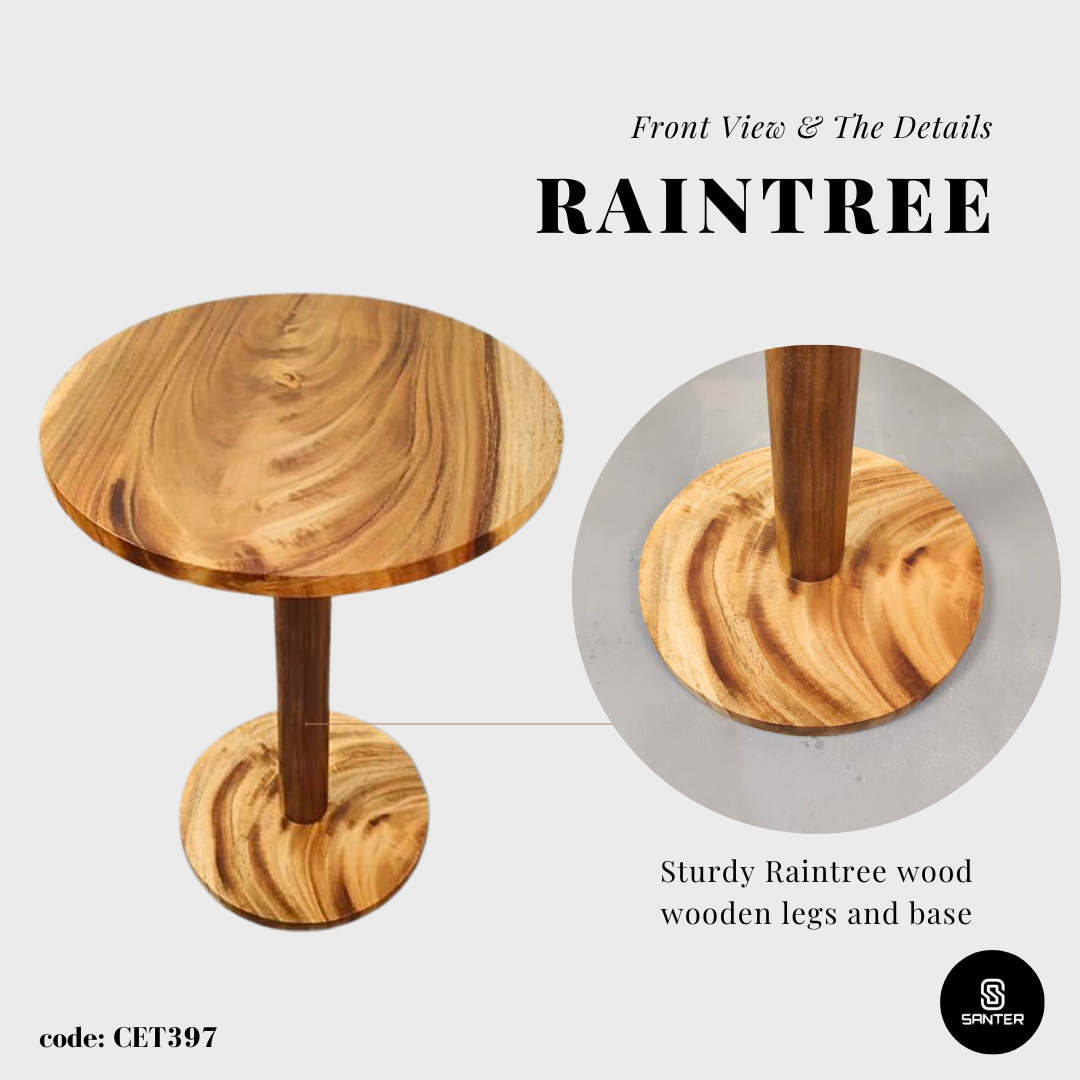 CET397. Raintree Solid Wood Tea Table / Coffee Table / Cafe Table