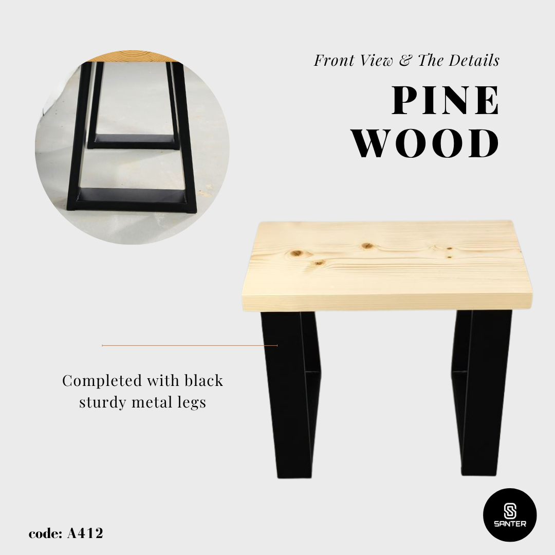 A412. Pine Wood Wooden Bench / Sitting Bench / Shoe Bench