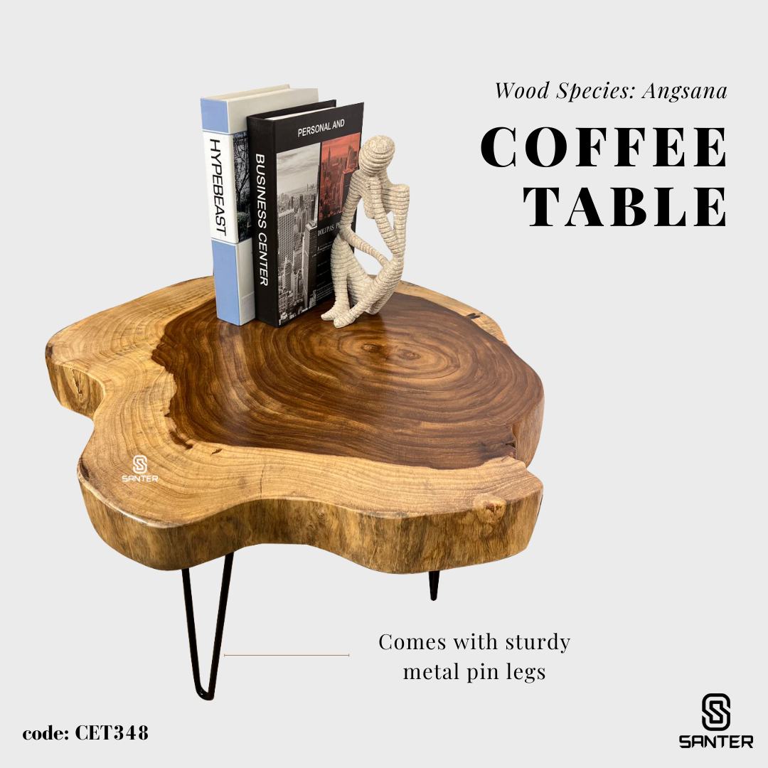 CET348. Angsana Solid Wood Coffee Table